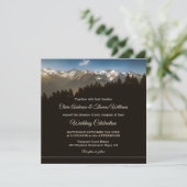 Bergkiefernbäume zum Hochzeitsempfang Einladung (Stehend Vorderseite)