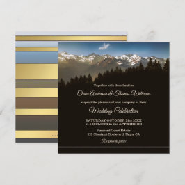 Bergkiefernbäume zum Hochzeitsempfang Einladung