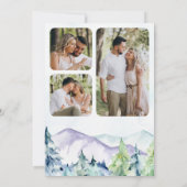 Bergkiefernwald-Fotocollage Hochzeit Save The Date (Rückseite)