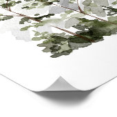 Bergkiefernwald-Hochzeitsbegrüßung Poster (Ecke)