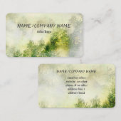 Bergkiefernwald Nebelwelt Foto Kunst Visitenkarte (Vorne/Hinten)