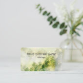 Bergkiefernwald Nebelwelt Foto Kunst Visitenkarte (Stehend Vorderseite)