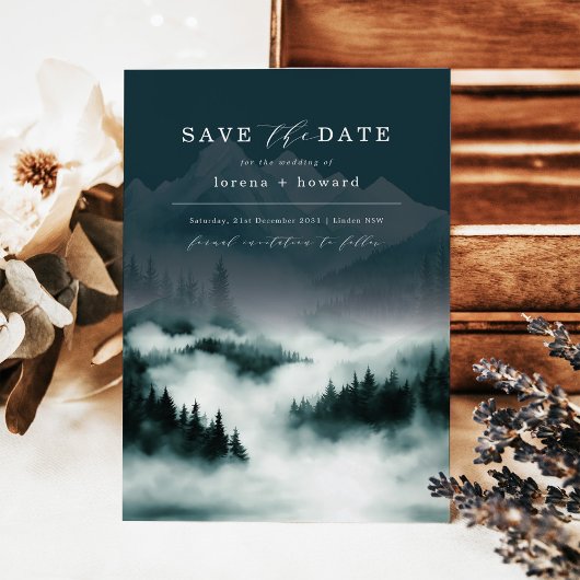 Bergkiefernwald Save the Date Einladung