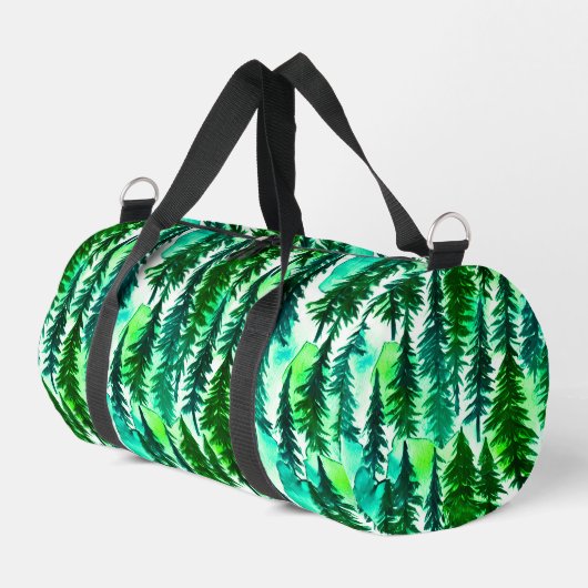 Bergkiefernwald Wasserfarbe Duffle Bag (Linke Seite)