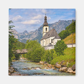 Bergkirche mit Flusslandschaft Magnet (Vorne)