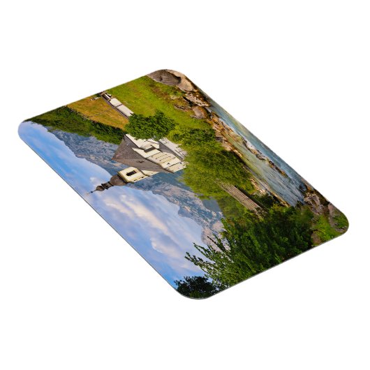Bergkirche mit Flusslandschaft Magnet (Rechte Seite)