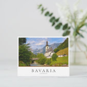 Bergkirche mit Flusslandschaft Postkarte (Stehend Vorderseite)