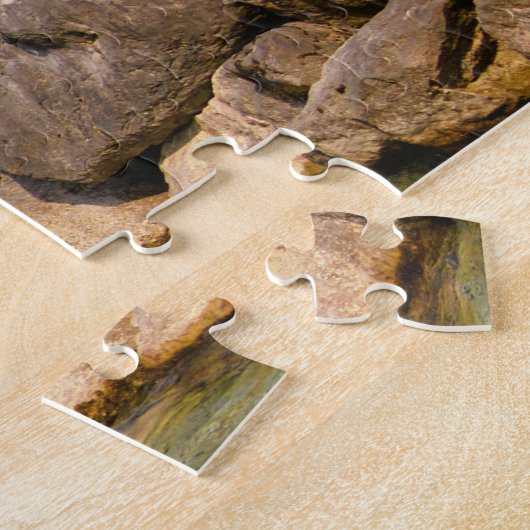 Bergkirche mit Flusslandschaft Puzzle (Seite)