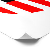 Bergklatsche US Flagge Poster (Ecke)