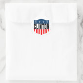 Bergklatsche US Flagge Runder Aufkleber (Tasche)