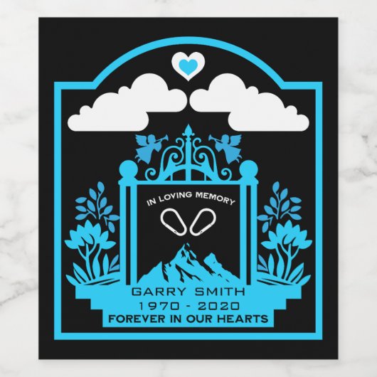 Bergklettergeschenk Weinetikett (Einzelnes Label)