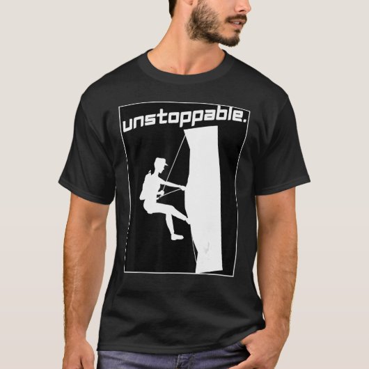 Bergklettern Grafikmotivation T-Shirt (Vorderseite)