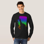 Bergkletterschatten in Regenbogenfarbe T-Shirt (Vorne ganz)