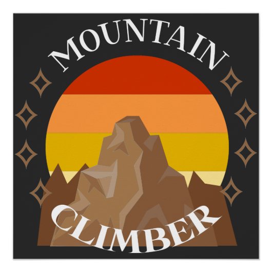 Bergklimberzeichen Poster (Vorderseite)