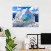 Bergkristall im Gebirge Poster (Heimbüro)