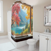 Bergküche Aussicht Duschvorhang (Beispiel)