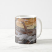 Bergkuguar-Winterszene-Kaffeetasse Kaffeetasse (VorderseiteRechts)