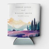 Bergland Lilac Fields Landschaft Hochzeit Dosenkühler (Vorderseite)