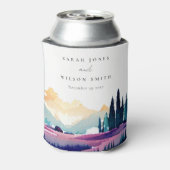 Bergland Lilac Fields Landschaft Hochzeit Dosenkühler (Kanne Rückseite)