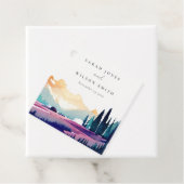 Bergland Lilac Fields Landschaft Hochzeit Geschenkanhänger (Beispiel)