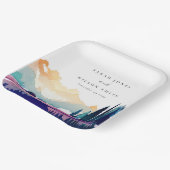 Bergland Lilac Fields Landschaft Hochzeit Pappteller (Gewinkelt)