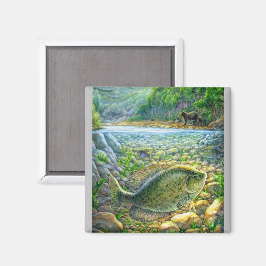 Berglandfisch Magnet (Vorderseite/Rückseite)