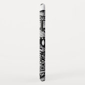 Berglandschaft abstrakte Schwarz-weiße Doodle-Kuns Case-Mate iPhone Hülle (Hinten/Rechts)