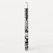 Berglandschaft abstrakte Schwarz-weiße Doodle-Kuns Case-Mate iPhone Hülle (Hinten/Links)