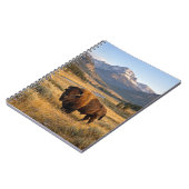 Berglandschaft Amerikanischer Bison Notizblock (Linke Seite)