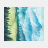 Berglandschaft. Aquarellbild. Fleecedecke (Vorderseite (Horizontal))