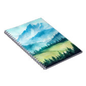 Berglandschaft. Aquarellbild. Notizblock (Rechte Seite)