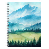 Berglandschaft. Aquarellbild. Notizblock (Vorderseite)