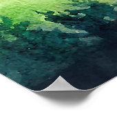 Berglandschaft. Aquarellbild. Poster (Ecke)