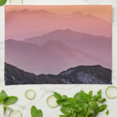 Berglandschaft bei Sonnenuntergang Geschirrtuch (Gefaltet)