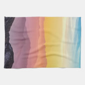 Berglandschaft bei Sonnenuntergang Geschirrtuch (Horizontal)