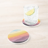 Berglandschaft bei Sonnenuntergang Getränkeuntersetzer (Seite)