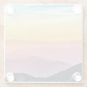 Berglandschaft bei Sonnenuntergang Glasuntersetzer (Rückseite)