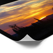 Berglandschaft bei Sonnenuntergang Poster (Ecke)