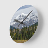Berglandschaft, Berg Robson Runde Wanduhr (Winkel)