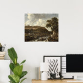 Berglandschaft bewaldet mit einem Torrent Poster (Heimbüro)