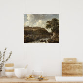 Berglandschaft bewaldet mit einem Torrent Poster (Küche)