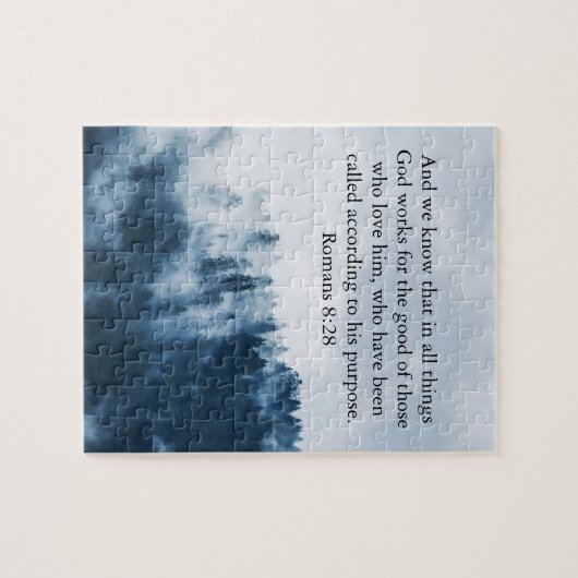 Berglandschaft Bibel Verse Römer 8 Puzzle (Horizontal)