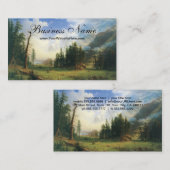 Berglandschaft, Bierstadt, Hudson River School Visitenkarte (Vorne/Hinten)