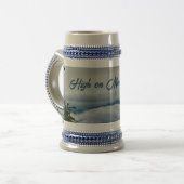 Berglandschaft Blauer Rücken Gebirge Bierglas (Vorderseite Links)