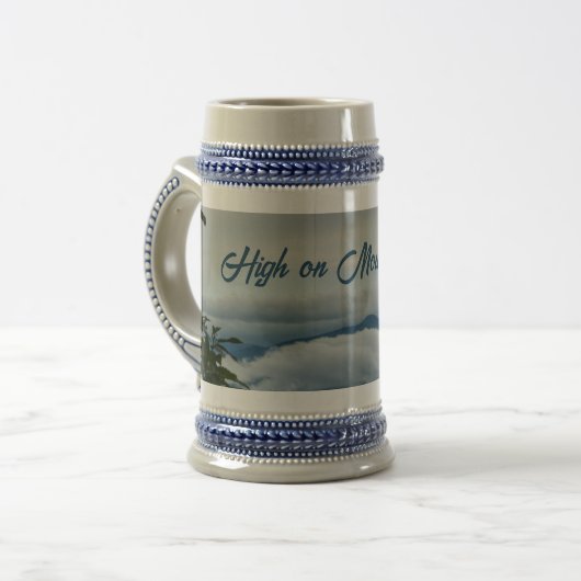 Berglandschaft Blauer Rücken Gebirge Bierglas (Vorderseite Links)