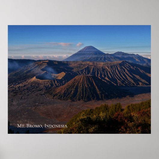 Berglandschaft Bromo Indonesien Reisen Poster (Vorne)