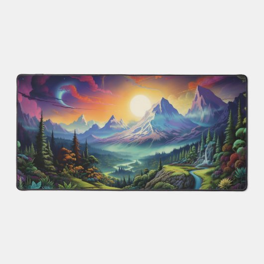 Berglandschaft, Dreamy Forest Design Nr. 327 Schreibtischunterlage (Vorderseite)