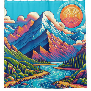 Berglandschaft Duschvorhang