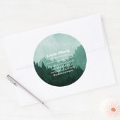 Berglandschaft Essenzielle Öl-Business-Aufkleber Runder Aufkleber (Umschlag)