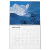 Berglandschaft Feine Kunst 2024 Vintager Stil Kalender (Jan 2026)